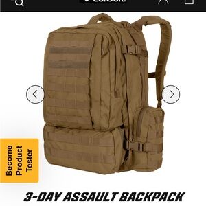 NWT Condor 3-DAY ASSAULT PACK in coyote brown